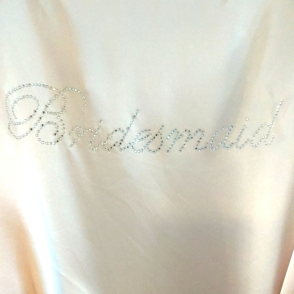 Satin Bridesmaid Robe Shell Pink Size L/XL